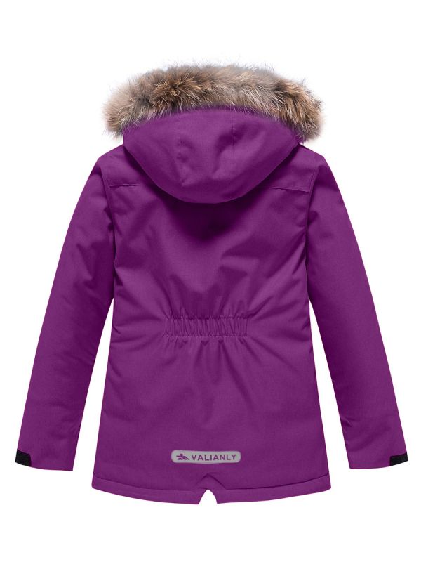 Winter Valianly teenage parka for girls purple 9238F